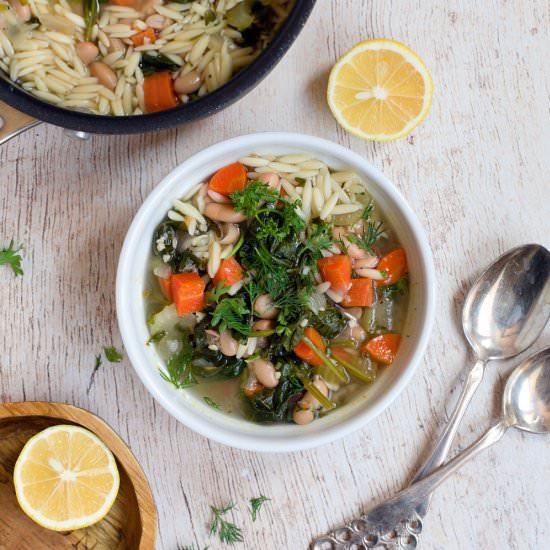 Lemony Orzo Spinach Soup - Recipe photo by cherryonmysundae
