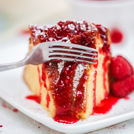White Chocolate Raspberry Cake - Recipe photo by The Wooden Spoon Effect