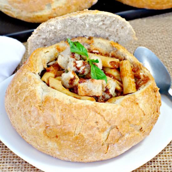 Panzanella Pasta Soup - Recipe photo by Food Meanderings