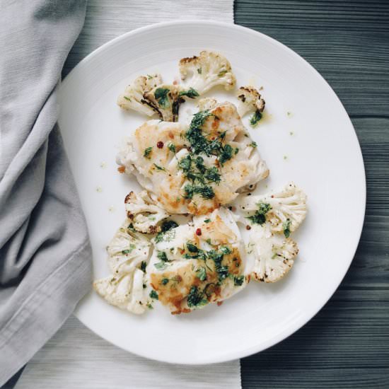 CHUNKY COD WITH ROASTED CAULIFLOWER - Recipe photo by marikaroseberg