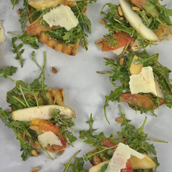 Arugula Pear Orange Pecorino Salad - Recipe photo by agourmetfoodblog