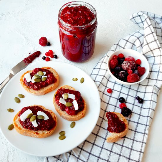 Very Berry Chia Jam Recipe - Recipe photo by holyveggies
