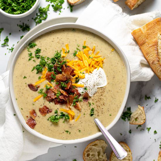 Creamy Potato Bacon Soup - Recipe photo by Midwest Foodie
