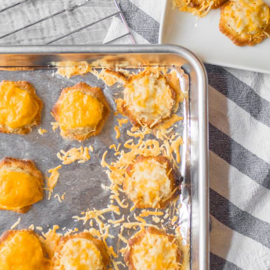 tiny tuna melts on crackers - Recipe photo by simplegraytshirt