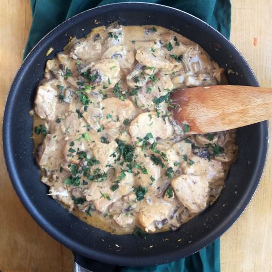 Pork Tenderloin in Creamy Sauce - Recipe photo by Lekcjewkuchni