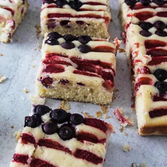 American Flag Cake with Fruit - Recipe photo by parsleyandicing