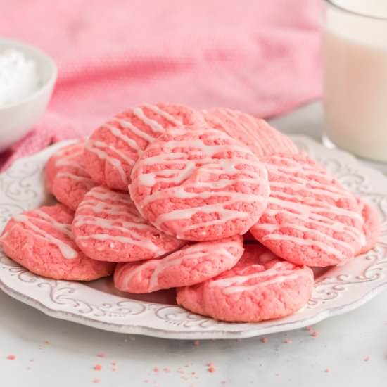 Strawberry Cake Mix Cookies - Recipe photo by confessionsofparenting