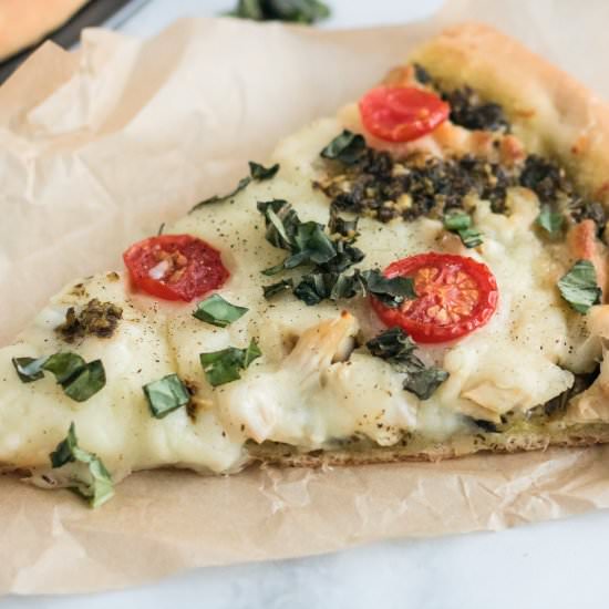 Chicken Pesto Pizza - Recipe photo by confessionsofparenting