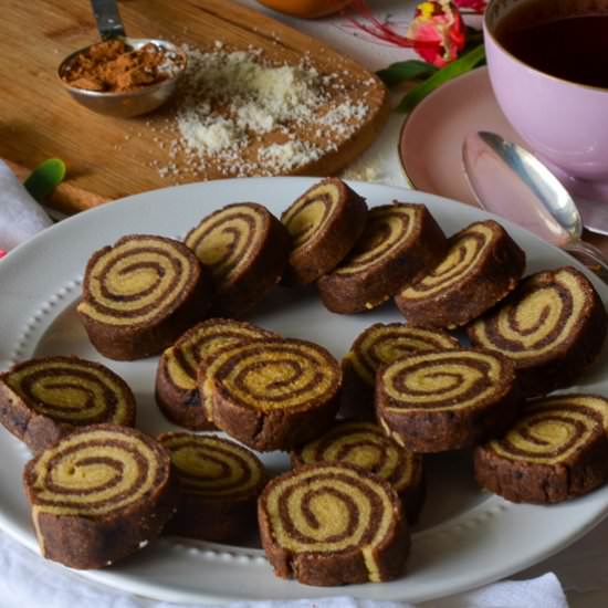 Almond Flour Carob Pinwheel Cookies - Recipe photo by a meal in mind