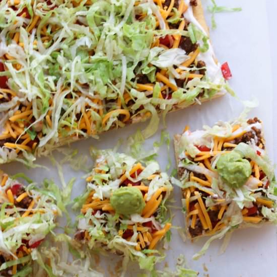 Crescent Roll Taco Pizza - Recipe photo by KrazyKitchenMom