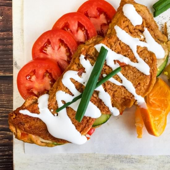 Unbelievable Chickpea Flour Omelett - Recipe photo by Megan Kerry