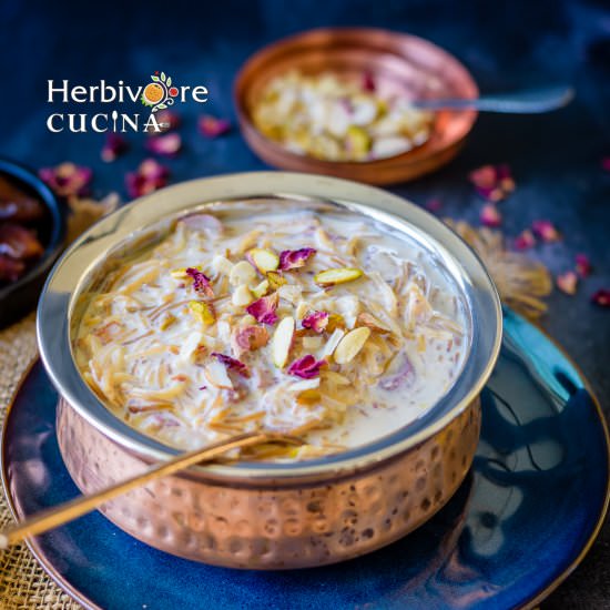Sheer Khurma | Vermicelli Kheer - Recipe photo by Herbivore Cucina