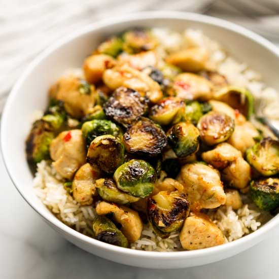 Chicken and Brussels Sprouts - Recipe photo by Joyous Apron