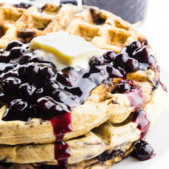 Delicious Blueberry Waffles - Recipe photo by NamelyMarly