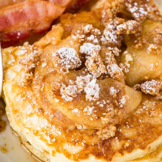 Apple Granola Pancakes - Recipe photo by sweetbasil
