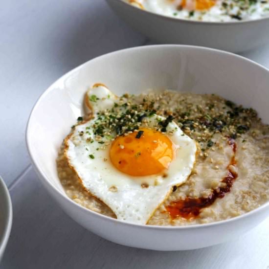 Savory Miso Oatmeal - Recipe photo by proportionalplate