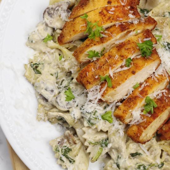 Creamy Chicken Bowtie Pasta - Recipe photo by Ereese