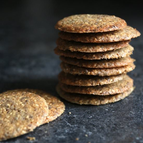 Sesame and Flax Seed Cookies - Recipe photo by happy hooligans