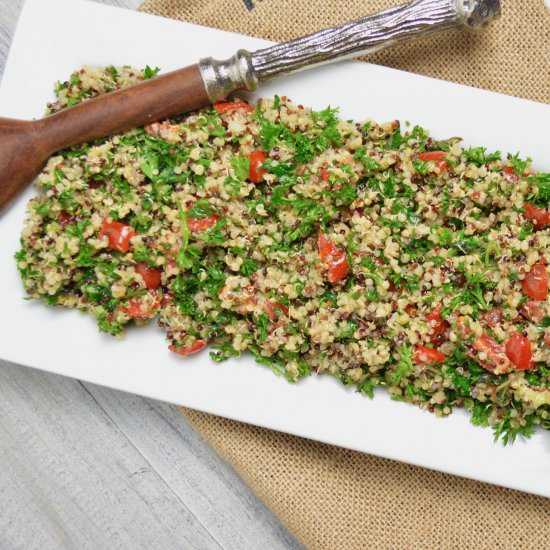 TRICOLOR QUINOA TABBOULEH - Recipe photo by myvegetarianroots