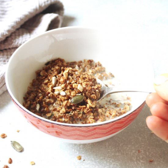 Crunchy Honey Seed Granola - Recipe photo by berry sweet life