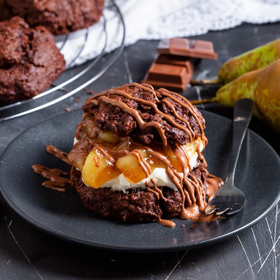 Chocolate and Pear Shortcakes - Recipe photo by anniesnomsblog