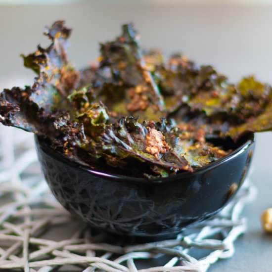 Kale Chips with Cashews and Miso - Recipe photo by a zest for life