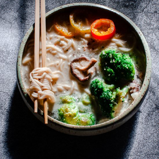 Vegan Ramen (Gluten-Free, Soy-Free) - Recipe photo by moon and spoon and yum.