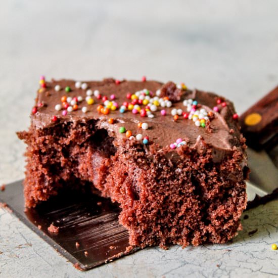 Gluten Free Chocolate Birthday Cake - Recipe photo by OffTheWheatenPath