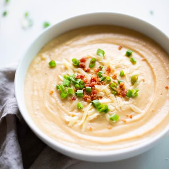 Roasted Cauliflower Potato Soup - Recipe photo by anyascookbook