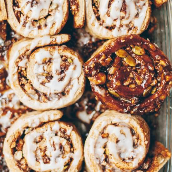 Vegan Nutty Sticky Buns - Recipe photo by healthienut