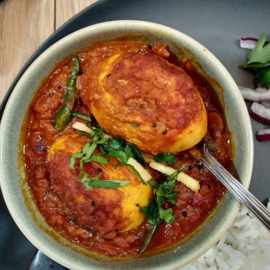 Indian-style Egg Curry -Anda Masala - Recipe photo by PKsKitchenEquations