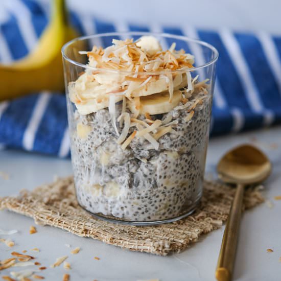 Banana Coconut Chia Seed Pudding - Recipe photo by Everyday Gourmet with Blakely