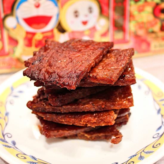 Homemade Oven Baked Bak kwa - Recipe photo by piggyout