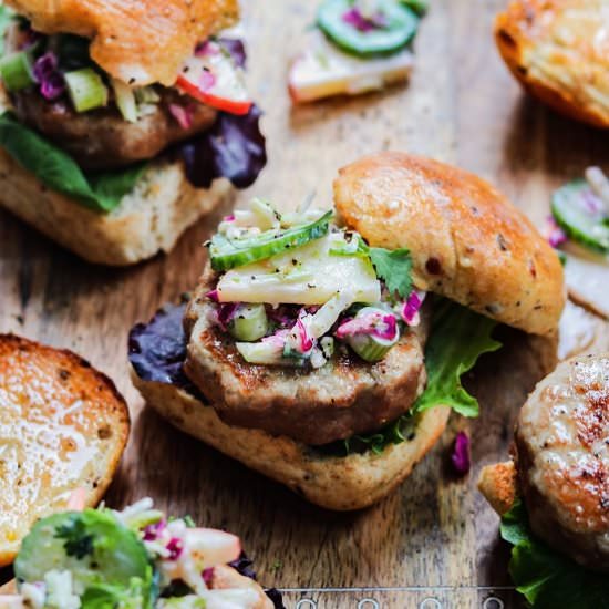 turkey sliders & apple slaw - Recipe photo by Give it Some Thyme
