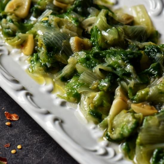 Sauteed Escarole - Recipe photo by shelovesbiscotti