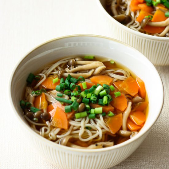 Simple Soba Noodle Soup - Recipe photo by chefjacooks