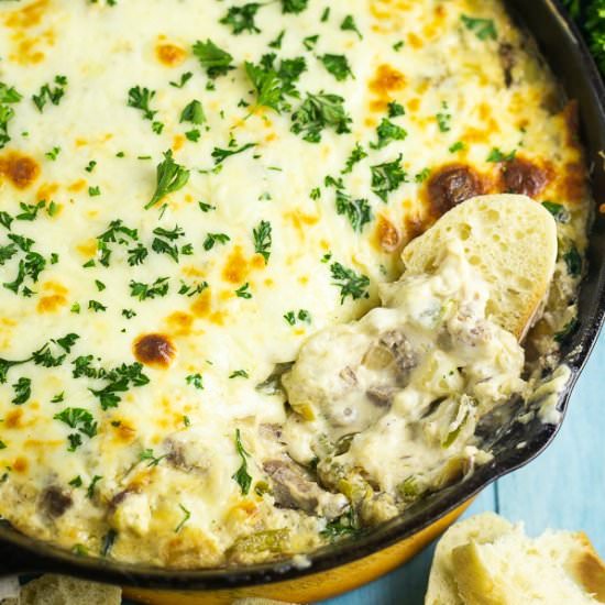 Philly Cheesesteak Dip - Recipe photo by thegraciouswife