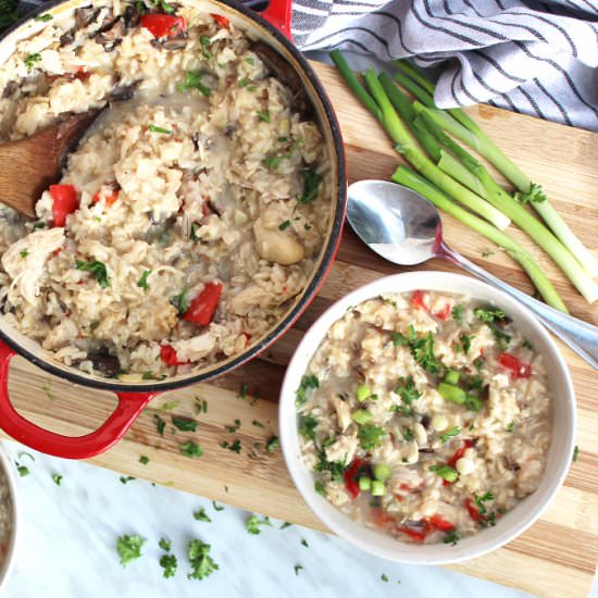 Thai Chicken and Rice Soup - Recipe photo by SlowThe CookDown