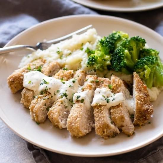 Breaded Baked Pork Chops - Recipe photo by Girl Gone Gourmet