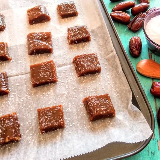Non-Dairy Date Salted Caramels - Recipe photo by momknowsbest
