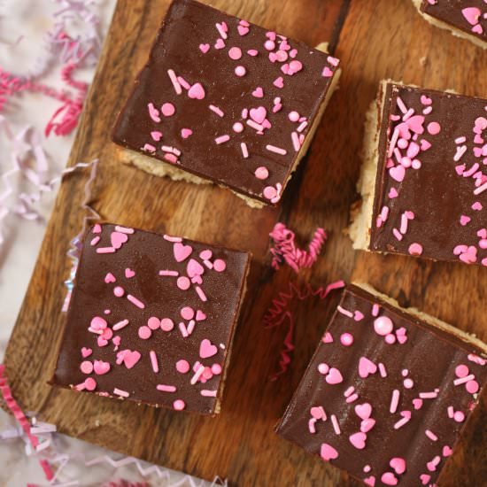 Sugar Cookie Bars Chocolate Ganache - Recipe photo by poweredbymom
