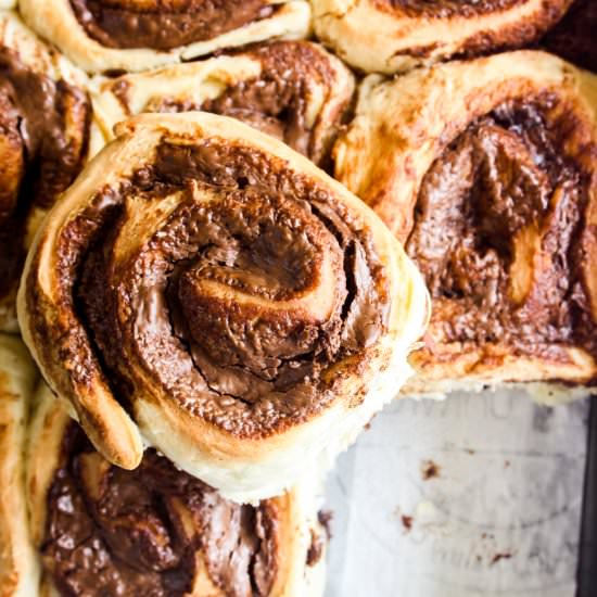 Nutella Rolls - Recipe photo by The Desserted Girl