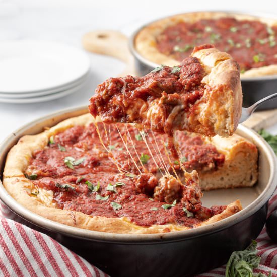Chicago Deep Dish Pizza - Recipe photo by ShugarySweets
