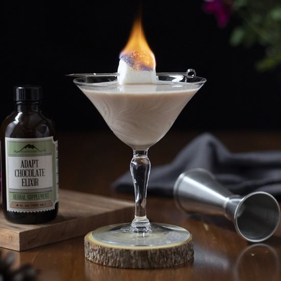 Whiskey Alexander with Adaptogens - Recipe photo by moodymixologist