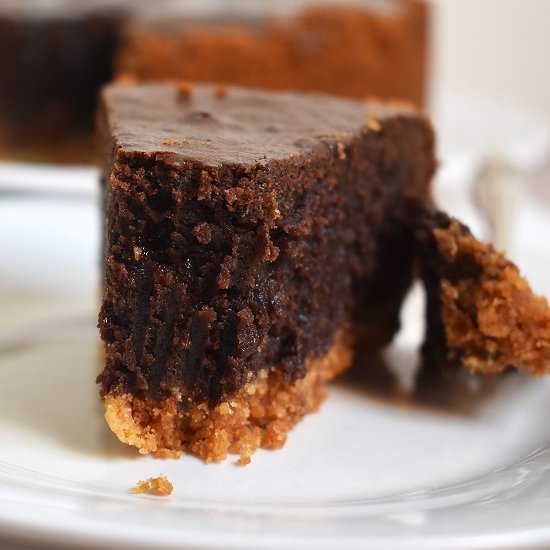 Condensed Milk Brownie Pie - Recipe photo by lightscamerabake