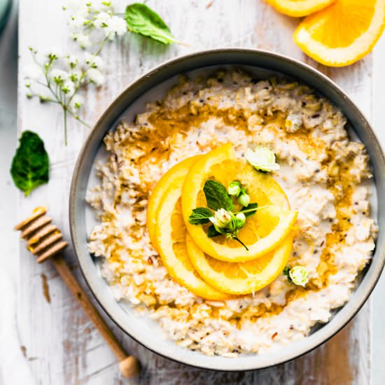 Orange Vanilla Overnight Oats - Recipe photo by Cotter Crunch