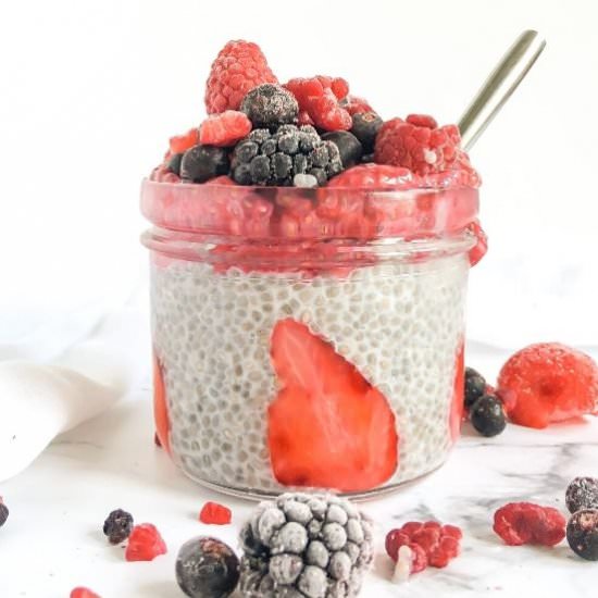 Perfect Berry Chia Pudding - Recipe photo by flourishingkitchen
