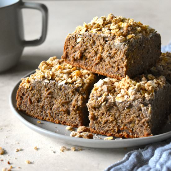 Banana Oat Coffee Cake - Recipe photo by toopreciousforprocessed