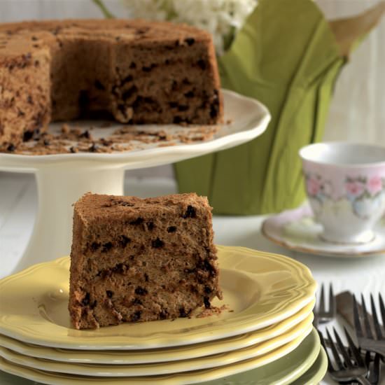 mocha chip angel food cake - Recipe photo by davebakes