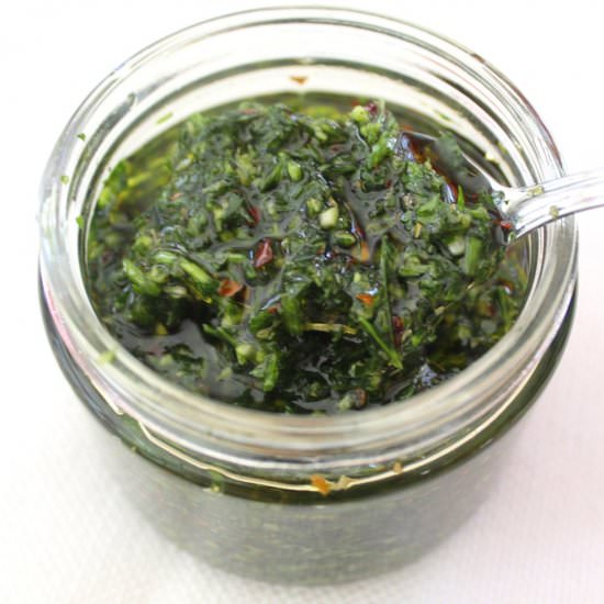 Chimichurri – Keto BBQ Condiment - Recipe photo by MediterraneanLatinLoveAffair